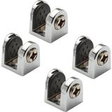Hsc Bilişim Tırnak Metal Cam Raf Tutucu Cam Etejer Menteşesi Krom Metal Vidalı 8 mm (4 Adet) - 001-Renkli