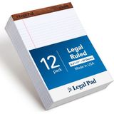 Hsc Bilişim Tops 8,5 x 11 Yasal Ped, 12'li Paket, The Legal Pad Markası, Geniş Çizgili, Beyaz Kağıt, Yazı Defte - 1 Adet - 001-Renkli