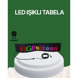 Hsc Bilişim USB Girişli Rgb LED Tabela Ayarlanabilir Parlaklık ve Kayan Yazı Özellikli - 1 m - Renkli
