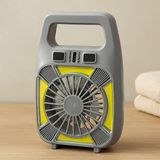 Hsc Bilişim USB Şarjlı 2ın1 Mini Fan Fener 10W – 2 Kademe, Su Geçirmez, Taşınabilir - 1BW-Beyaz