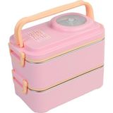 Hsc Bilişim Uzspace 1200 ml Iki Kat Dört Bölme Paslanmaz Çelik Lunch Box Yeni Nesil Sefer Tası-Sos Kaseli Model - 001-Renkli