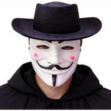 Hsc Bilişim Vendetta Maske Şapka Seti – Anonim Stil Parti Maskesi - 1 Ay