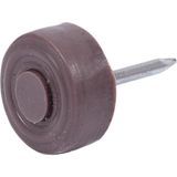 Hsc Bilişim X-Perk Çivili Masa Sandalye Zemin Koruyucu Plastik Ayak Kahve 25'li Çap 16 mm - 001-Renkli