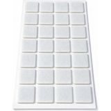 Hsc Bilişim Yapışkanlı Keçe Ped, Kare, 25MM x 25MM, 32 Parça, Beyaz, Sandalye Koltuk Ayağı Için, Parke Zemin Ko - 001-Renkli