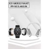 Hsc Bilişim Yeni Nesil Sesli Görüşme Akıllı Saat ve Powerbank Çoklu Şarj Girişli Bluetooth Kulaklık Nabız Ölçer - 35 - 48 mm - Dijital