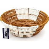 Hsc Bilişim Yuvarlak Hasır K.rengi - Beyaz Ekmek Sepeti 25CM BX40 - 001-Renkli