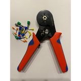 Hsc8 6-6A - Yüksük Sıkma Pensesi 0.25-6.00 Mm2 | 6 Köşe Sıkma - Kırmızı - Mavi
