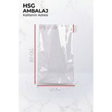 HSG TEMİZLİK 15x25+5 cm. (15*30) 100 Adet - Şeffaf Bantlı Yapışkanlı OPP Jelatin Poşet