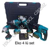Hsgl Hkt-900 4’Lü Akülü Şarjlı Set Somun Sıkma, Spiral, Hilti Ve Matkap (4 Adet Akülü El Aleti Seti)