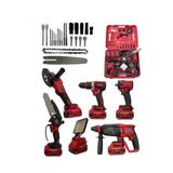 Hsgl Hkt1310 21V 3000Mah 6 Lı Kırmızı Full Set Spiral Hilti Matkap Somun Sökme Testere Led Işık