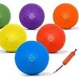 HSLCGF 6 Adet Yakan Toplar 8,5 İnç Oyun Alanı Topu 3 Renk Kickball Şişme Kauçuk Hentbol Kabarık Dodge Ball Açık Havada Top Oyunları Spor Salonu Kampları Piknik için 1 El Pompalı (6 adet 8,5 inç, Çok