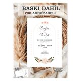Hsn 200 adet Baskı ve Zarf Dahil Nişan Düğün Davetiyesi Baskılı Zarflı Davetiye