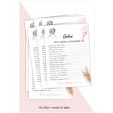 Hsn Bride to be Gelini Kim Daha Iyi Tanıyor? Bekarlığa Veda Soru Kartları 8 Adet 10x14cm