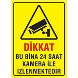 Hsn Bu Alan Kamera ile Izlenmektedir Uyarı Levhası 25X35 cm