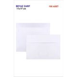 Hsn Buklet Davetiye Zarfı Beyaz 11,4 x 16,2 cm 100'lü