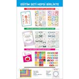 Hsn Çocuk Eğitim Seti Ingilizce Dua Elif Ba Ezber Kartları Saat Çarpım Tablosu Öğrenme 3 + Yaş