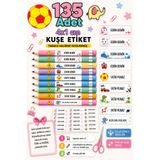 Hsn Kalem Etiketi Kişiye Özel Isim Yazılabilen Okul Etiket Seti 135 Adet Tabaka Şeklinde