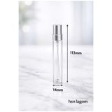 HSN LAGOM Boş kalem parfüm şişesi 10 ml cam gümüş silver hsn lagom( 1 ADET) kolonya Şişesi, Boş Fısfıs Sprey Şişe Genel Bakım Sprey