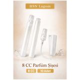 HSN LAGOM Boş Kalem Parfüm Şişesi 8 ml Cam Buzlu Boş Şişe 10 Adet