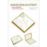 Hsn Madlen Çikolata Etiketi Kare 3,5x3,5 Cm 80 Adet Tabaka Şeklinde + 2 Büyük Etiket