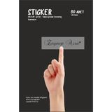 Hsn Şeffaf Sticker 5x1 cm 80 Adet isme özel