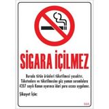 Hsn Sigara Içilmez Uyarı Levhası 25X35 cm Sert Plastik