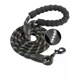 Hsport Köpek Gezdirme İpi Küçük Orta Büyük Irk Köpekler için 125 cm Sevk Tasma Kayışı (Reflektörlü)