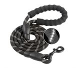 Hsport Köpek Gezdirme İpi Küçük Orta Büyük Irk Köpekler için 125 cm Sevk Tasma Kayışı (Reflektörlü)