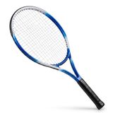 Hsport Pro Tenis Raketi 27 Inç 38 cm Gövde 11 cm Sap 300 gr Ağırlık Düşük Sarsılma Teknolojisi Grip Bandı ve Taşıma Çantası ile Birlikte Tennis Racket (Mavi)