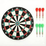 Hsport Profesyonel Dart Seti 20 Bölmeli 6 Oklu 17" 44 cm Çapında Büyük Boy Oyun ve Hedef Tahtası