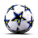 Hsport UEFA Şampiyonlar Ligi Futbol Topu Halı Saha ve Beton Zemine Uygun Dikişli Maç ve İdman Topu No:5 (pompa hediyeli) (Siyah)