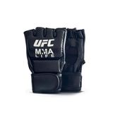 Hsport UFC MMA Eldiveni, Suni Deri, Kesik Parmak Tasarımı, Velcro Bilek Desteği, Kafes Dövüşü ve İdman (XLarge)