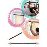 Hsport Ultra Dayanıklı Koridor Arası 80-130cm Ayarlanabilir Barfiks Barı Çift Süngerli Çelik Barfix Demiri
