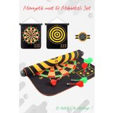 Hsport Yüksek Kalite En Büyük Boy Mıknatıslı Manyetik Dart Seti Çift Yönlü Rulo Hedef Tahtası 6ok Dartboard