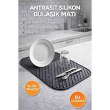 Hsr Silikon Bulaşık Matı - Antrasit