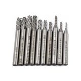 Hss Düz Shank 4 Flüt End Mill Cnc Matkap Ucu Seti 10 Adet