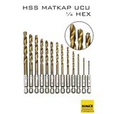 Hss Matkap Ucu 1/4 Hex 13 Parça Hss Tungsten Karbür Matkap Uç 1.5-6.5Mm Titanyum 722460