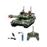 Hstar 1:16 Rc Uzaktan Kumandalı Battle Armored Tank 6 Chanel 27 Mhz. Sesli Ve Işıklı Usb Şarj 35 Cm Çok Renkli