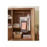 HSY STORE 4 Adet Çok Amaçlı 5 Katlı Metal Pantolon Eşarp Şal Askısı Dolap İçi Düzenleyici Sihirli Askı