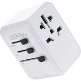 HT-301 Çok Yönlü Seyahat Adaptörü 35 Watt Type-C 4 Çıkışlı Duvar Şarjlı Ingiliz Amerikan Çevirici Hızlı Şarj Aleti - Beyaz