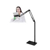 HT-47 Metal Cep Telefonu ve Tablet Standı Döner Başlıklı Dirsekli Ayaklı Tablet Standı 3.5-12 inch