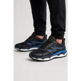 HT HOTİN Helix Erkek Spor Ayakkabı | Jel & Köpük Tabanlı Ultra Konfor Günlük Sneaker Siyah-Mavi