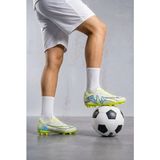 Ht Hotin KNB805 Desenli Çivili Krampon – Bağcıklı Futbol ve Saha Ayakkabısı - Neon Yeşili
