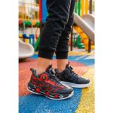 Ht Hotin Rush Çocuk Günlük Işıklı Spor Ayakkabı Pratik Bağlama Detaylı Sneaker - Kırmızı-Siyah - Kırmızı - Siyah
