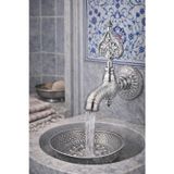 HT Prima Işlemeli Perlatörlü Duvar Tipi Hamam Kurna Osmanlı Musluğu - Krom