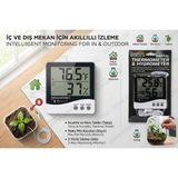 Htc-2 Dijital Termometre Sıcaklık Nem Ölçer Higrometre Alarm Problu Dijital Brmk