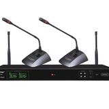 HTDZ HT-280U Kablosuz Masaüstü 2'li Kürsü Mikrofonu