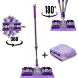Htm Yapı KALİTE ( 1 Adet Yedek Bez Hediyeli ) Yer Mopu Fayans Duvar Yüzey Temizlik Mikrofiber Mandallı Mop