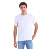 HTML Beyaz Regular Fit Düz Pamuklu Bisiklet Yaka Triko Tişört