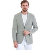 HTML Gri Slim Fit Kareli Mono Yaka Klasik Ceket - 46